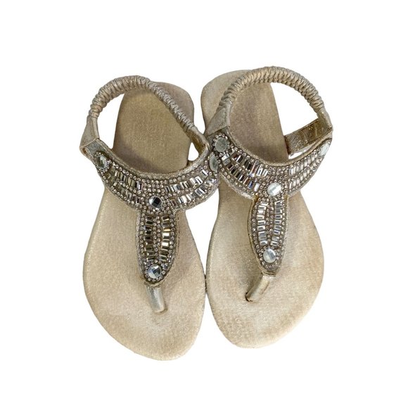 LUCITA Toddler Girl's Thong Sandals with Rhinestones - Picture 11 of 12